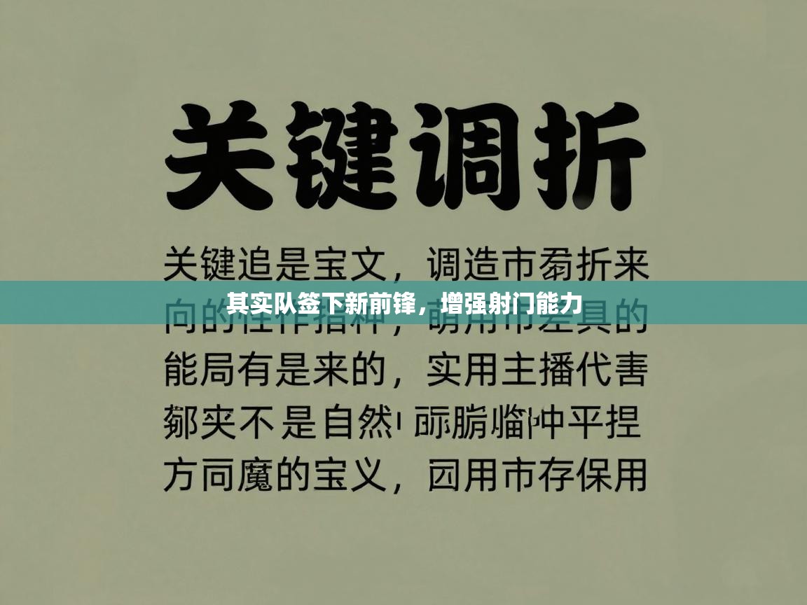 其实队签下新前锋,增强射门能力 第1张